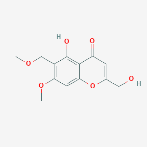 molecular formula C13H14O6 B1248107 5-Hydroxy-2-(hydroxymethyl)-7-methoxy-6-(methoxymethyl)-4H-1-benzopyran-4-one 