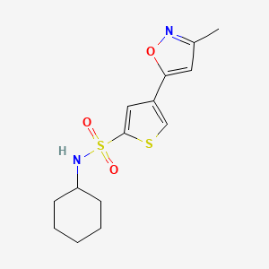 N-cyclohexyl-4-(3-methyl-1,2-oxazol-5-yl)thiophene-2-sulfonamide