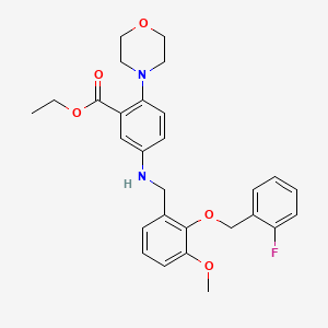 Ethyl 5-({2-[(2-fluorobenzyl)oxy]-3-methoxybenzyl}amino)-2-(morpholin-4-yl)benzoate