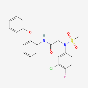 N~2~-(3-chloro-4-fluorophenyl)-N~2~-(methylsulfonyl)-N-(2-phenoxyphenyl)glycinamide