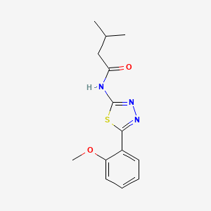 N-[5-(2-methoxyphenyl)-1,3,4-thiadiazol-2-yl]-3-methylbutanamide