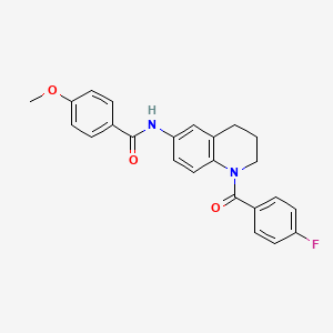 N-[1-(4-fluorobenzoyl)-3,4-dihydro-2H-quinolin-6-yl]-4-methoxybenzamide