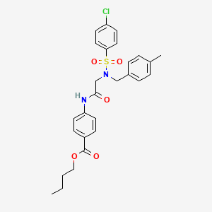 butyl 4-({N-[(4-chlorophenyl)sulfonyl]-N-(4-methylbenzyl)glycyl}amino)benzoate