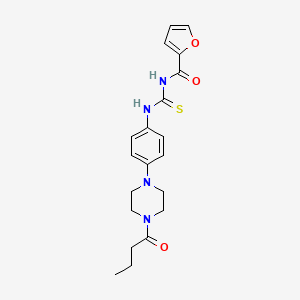 N-{[4-(4-butanoylpiperazin-1-yl)phenyl]carbamothioyl}furan-2-carboxamide