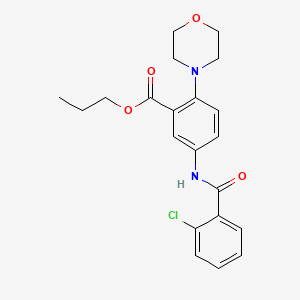 Propyl 5-{[(2-chlorophenyl)carbonyl]amino}-2-(morpholin-4-yl)benzoate