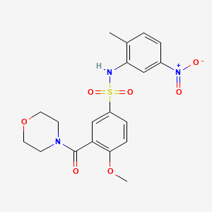 4-methoxy-N-(2-methyl-5-nitrophenyl)-3-(morpholin-4-ylcarbonyl)benzenesulfonamide