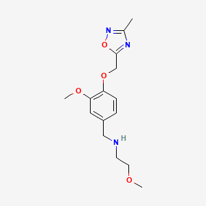 2-methoxy-N-{3-methoxy-4-[(3-methyl-1,2,4-oxadiazol-5-yl)methoxy]benzyl}ethanamine