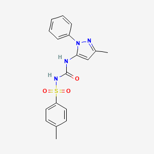 4-methyl-N-[(3-methyl-1-phenyl-1H-pyrazol-5-yl)carbamoyl]benzenesulfonamide