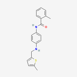 2-methyl-N-(4-{[(5-methylthiophen-2-yl)methyl]amino}phenyl)benzamide