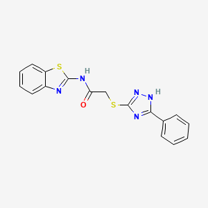 N-(1,3-benzothiazol-2-yl)-2-[(5-phenyl-1H-1,2,4-triazol-3-yl)sulfanyl]acetamide