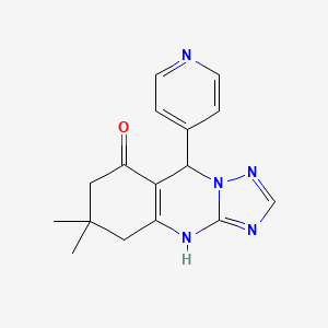 6,6-dimethyl-9-(pyridin-4-yl)-5,6,7,9-tetrahydro[1,2,4]triazolo[5,1-b]quinazolin-8(4H)-one