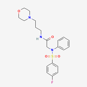 N~2~-[(4-fluorophenyl)sulfonyl]-N-[3-(morpholin-4-yl)propyl]-N~2~-phenylglycinamide