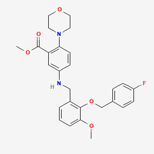 Methyl 5-({2-[(4-fluorobenzyl)oxy]-3-methoxybenzyl}amino)-2-(morpholin-4-yl)benzoate