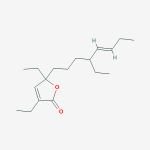 molecular formula C18H30O2 B1248135 3,5-diethyl-5-[(E)-4-ethyloct-5-enyl]furan-2-one 