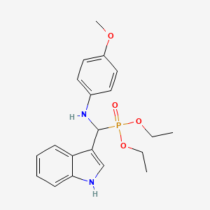 Diethyl 1H-indol-3-YL[(4-methoxyphenyl)amino]methylphosphonate