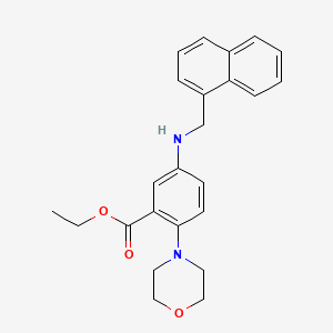 Ethyl 2-(morpholin-4-yl)-5-[(naphthalen-1-ylmethyl)amino]benzoate