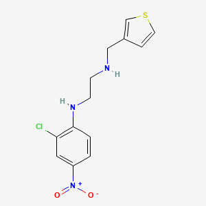 molecular formula C13H14ClN3O2S B12481378 N-(2-chloro-4-nitrophenyl)-N'-(thiophen-3-ylmethyl)ethane-1,2-diamine 