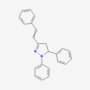 1H-Pyrazole, 4,5-dihydro-1,5-diphenyl-3-[(1E)-2-phenylethenyl]-