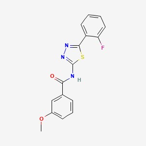 molecular formula C16H12FN3O2S B12481414 N-[5-(2-fluorophenyl)-1,3,4-thiadiazol-2-yl]-3-methoxybenzamide 