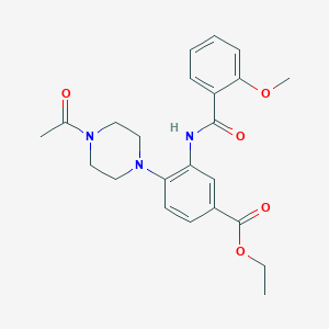 Ethyl 4-(4-acetylpiperazin-1-yl)-3-{[(2-methoxyphenyl)carbonyl]amino}benzoate