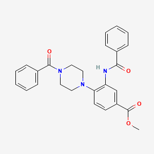 Methyl 3-[(phenylcarbonyl)amino]-4-[4-(phenylcarbonyl)piperazin-1-yl]benzoate