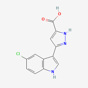 5-(5-chloro-1H-indol-3-yl)-1H-pyrazole-3-carboxylic acid