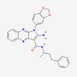 2-amino-1-(1,3-benzodioxol-5-yl)-N-(4-phenylbutan-2-yl)-1H-pyrrolo[2,3-b]quinoxaline-3-carboxamide