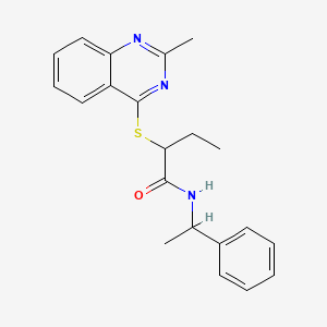 2-[(2-methylquinazolin-4-yl)sulfanyl]-N-(1-phenylethyl)butanamide