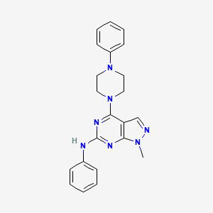 1-methyl-N-phenyl-4-(4-phenylpiperazin-1-yl)-1H-pyrazolo[3,4-d]pyrimidin-6-amine