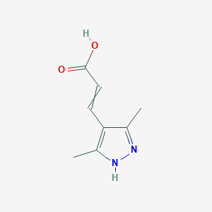 molecular formula C8H10N2O2 B12481513 3-(3,5-dimethyl-1H-pyrazol-4-yl)prop-2-enoic acid 