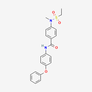 molecular formula C22H22N2O4S B12481544 4-[(ethylsulfonyl)(methyl)amino]-N-(4-phenoxyphenyl)benzamide 