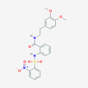 N-[2-(3,4-dimethoxyphenyl)ethyl]-2-{[(2-nitrophenyl)sulfonyl]amino}benzamide