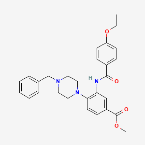 molecular formula C28H31N3O4 B12481549 Methyl 4-(4-benzylpiperazin-1-yl)-3-{[(4-ethoxyphenyl)carbonyl]amino}benzoate 