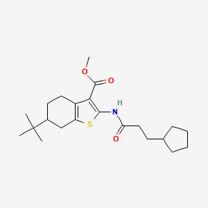 Methyl 6-tert-butyl-2-[(3-cyclopentylpropanoyl)amino]-4,5,6,7-tetrahydro-1-benzothiophene-3-carboxylate