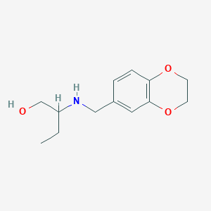 molecular formula C13H19NO3 B12481566 2-[(2,3-Dihydro-1,4-benzodioxin-6-ylmethyl)amino]butan-1-ol 