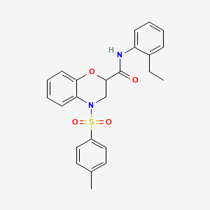 N-(2-ethylphenyl)-4-[(4-methylphenyl)sulfonyl]-3,4-dihydro-2H-1,4-benzoxazine-2-carboxamide