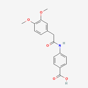 molecular formula C17H17NO5 B12481600 4-{[(3,4-Dimethoxyphenyl)acetyl]amino}benzoic acid 