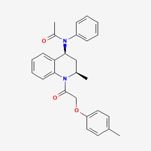 N-{(2R,4S)-2-methyl-1-[(4-methylphenoxy)acetyl]-1,2,3,4-tetrahydroquinolin-4-yl}-N-phenylacetamide