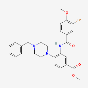 Methyl 4-(4-benzylpiperazin-1-yl)-3-{[(3-bromo-4-methoxyphenyl)carbonyl]amino}benzoate