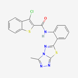 3-chloro-N-[2-(3-methyl[1,2,4]triazolo[3,4-b][1,3,4]thiadiazol-6-yl)phenyl]-1-benzothiophene-2-carboxamide