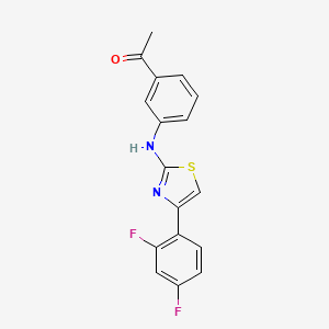 1-(3-{[4-(2,4-Difluorophenyl)-1,3-thiazol-2-yl]amino}phenyl)ethanone