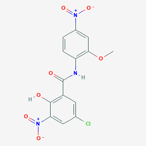 5-chloro-2-hydroxy-N-(2-methoxy-4-nitrophenyl)-3-nitrobenzamide