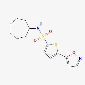 N-cycloheptyl-5-(1,2-oxazol-5-yl)thiophene-2-sulfonamide