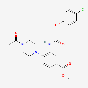 Methyl 4-(4-acetylpiperazin-1-yl)-3-{[2-(4-chlorophenoxy)-2-methylpropanoyl]amino}benzoate