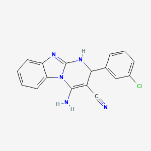 4-Amino-2-(3-chlorophenyl)-1,2-dihydropyrimido[1,2-a]benzimidazole-3-carbonitrile