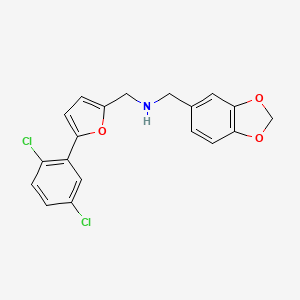 1-(1,3-benzodioxol-5-yl)-N-{[5-(2,5-dichlorophenyl)furan-2-yl]methyl}methanamine