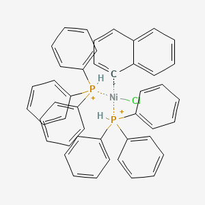 molecular formula C46H39ClNiP2+ B12481726 trans-Chloro(1-naphthyl)bis-(triphenylphosphine) nickel 