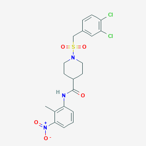 1-[(3,4-dichlorobenzyl)sulfonyl]-N-(2-methyl-3-nitrophenyl)piperidine-4-carboxamide