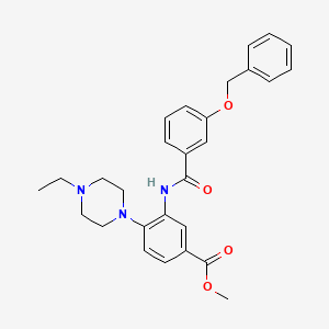 molecular formula C28H31N3O4 B12481742 Methyl 3-({[3-(benzyloxy)phenyl]carbonyl}amino)-4-(4-ethylpiperazin-1-yl)benzoate 