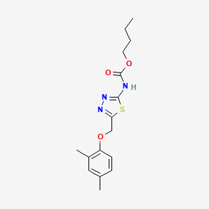 Butyl {5-[(2,4-dimethylphenoxy)methyl]-1,3,4-thiadiazol-2-yl}carbamate